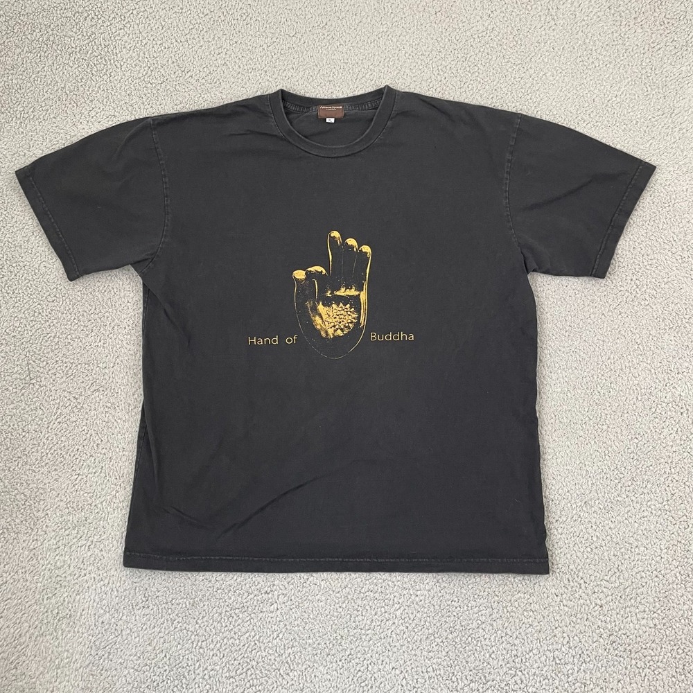 Artisans Angkor Cambodia Hand of Buddha Shirt XL Black Short Sleeve Tee